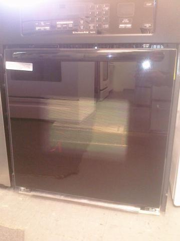 (9) Kitchen Aid KEBC147VBL 24″ True-Convection Built-In Single Oven, Black