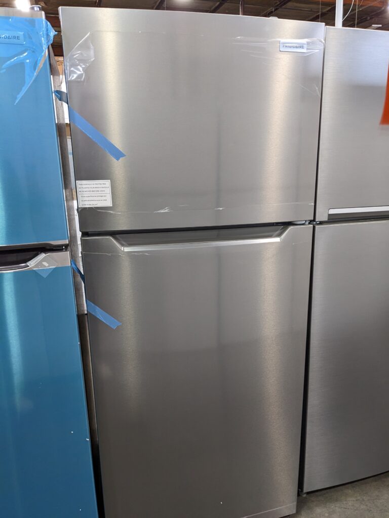 (9) Frigidaire 17.6 CuFt 28 x 67 Refrigerator w/ Pocket Handles, Stainless Steel