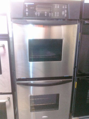 (9) Whirlpool RBD245PRS 24″ Electric Double Oven With Self-Clean Upper, Stainless Steel