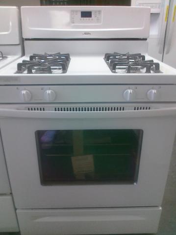 (9) Whirlpool WFG361LVQ 30″ Free-Standing Self-Clean Gas Range, White